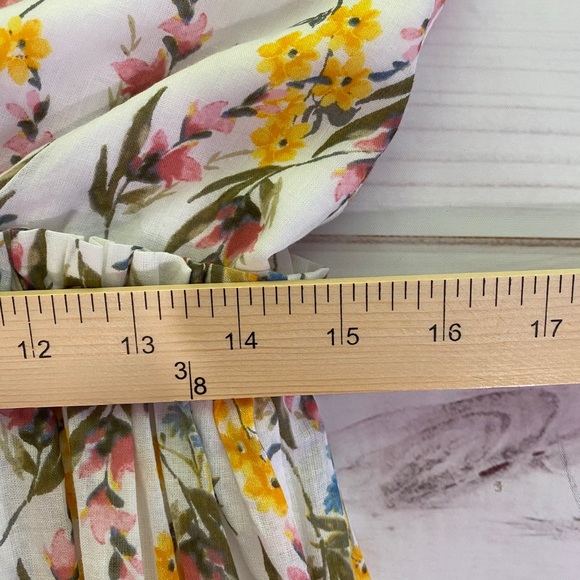 NEW LINE & DOT REVOLVE Fleur Yellow Flower Print Dress - Picture 12 of 14